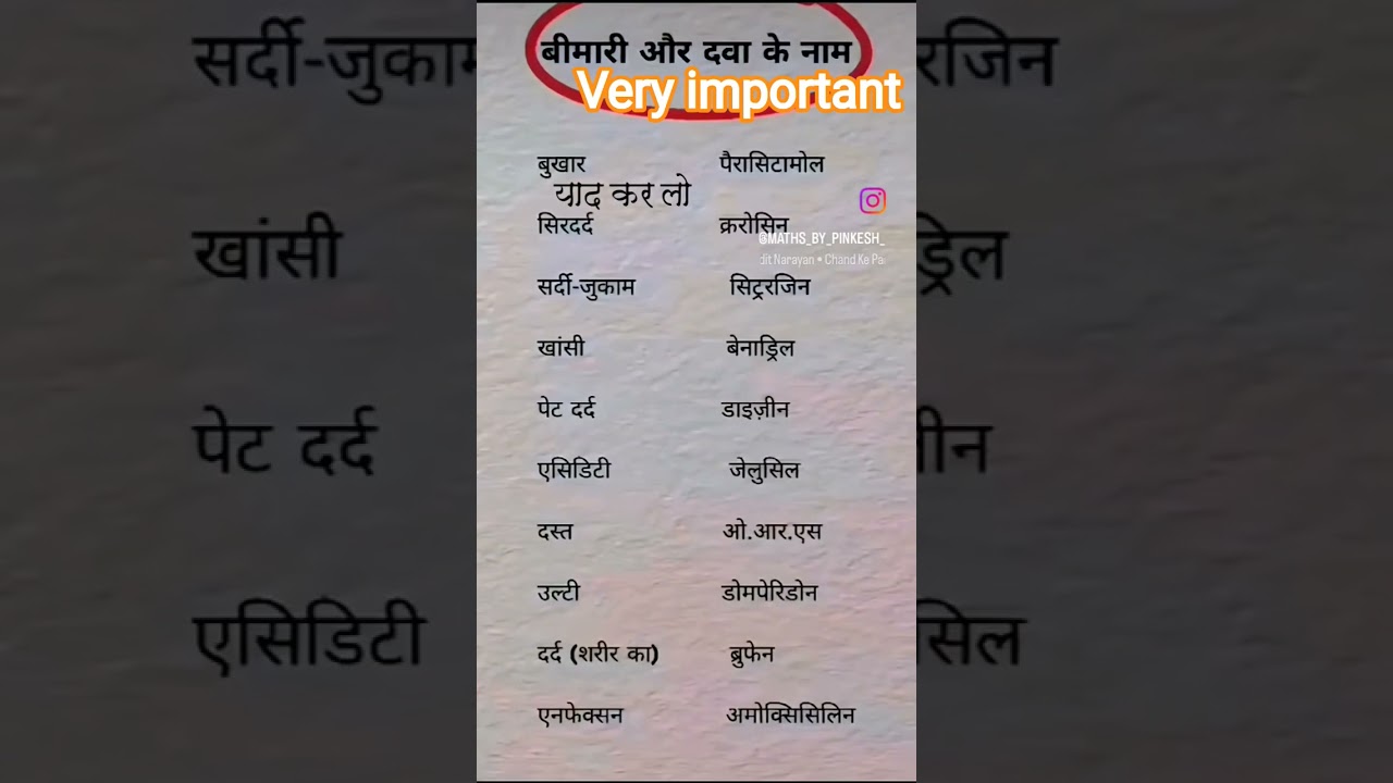 normal bimari ka medicine name ! TECHNICAL legend