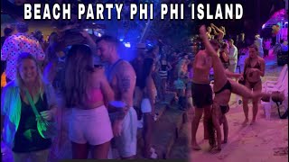 Crazy Beach Party in Phi Phi Island Thailand beach