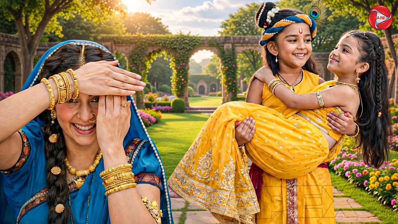 मैया ने छिपकर देखा कान्हा राधा को प्यार करते हुए देखा | यशोमती मईया के नंदलाला | Shree Krishan leela