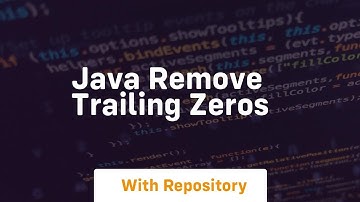 java remove trailing zeros