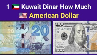 1 Kuwaiti Dinar Worth in United States Dollar | 100 Kuwait Currency in American Dollar USD Today