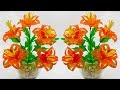 bunga dari sedotan kreasi untuk ruang tamu | DIY home decoration straw flower