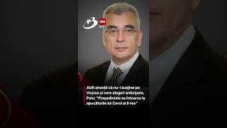 AUR anunță că nu-l susține pe Veștea și cere alegeri anticipate