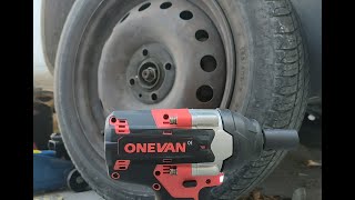 ONEVAN 1800 N.M Torque Brushless Electric Impact Wrench test