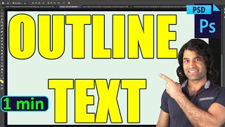 HOW TO OUTLINE TEXT IN PHOTOSHOP