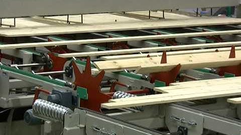 Pinomatic sticking and stacking line