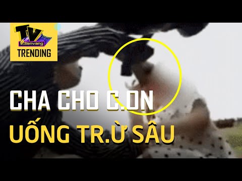 Cha é.p c.o.n 3t uống cốc nước nghi là thuốc trừ sâu