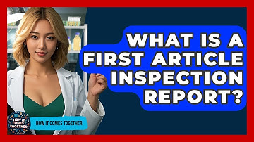 What Is A First Article Inspection Report? - How It Comes Together