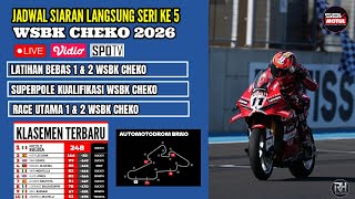 Jadwal Wsbk 2026~Jadwal World super Bike Cheko 2026 Seri 5~Klasemen Wsbk 2026 Terbaru~Live Vidio