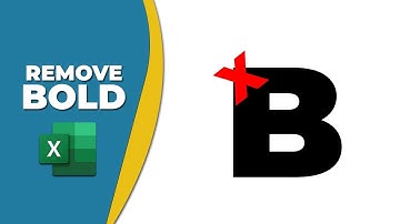 How to remove bold from text in excel