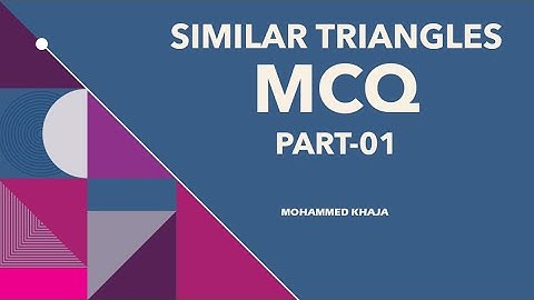 SIMILAR TRIANGLES MCQ PART-01