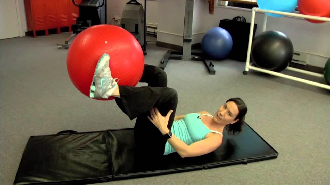 Fitness Workout Stability Ball Ab Workout three exercises YouTube