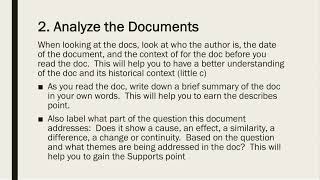 How do we write a DBQ Essay?