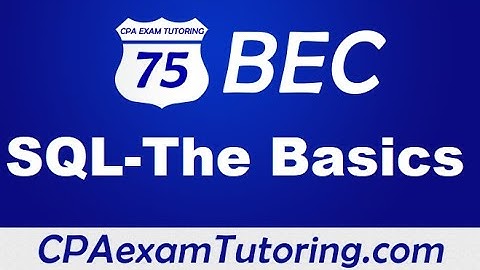 AICPA BEC Exam-Information Technology-Databases-SQL Query-By Darius Clark