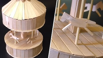 DIY Merry Go Round with Popsicle and Bamboo Sticks | Easy Craft Idea