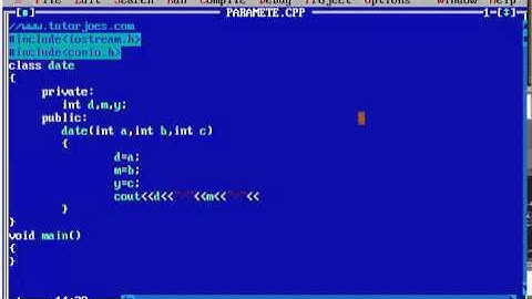 Program Using Parameter Constructor In C++ Tamil