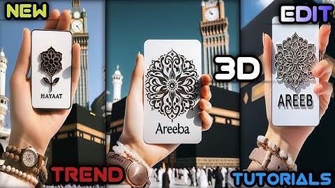 Create your name on card in front of makkah | trending ai photo editing | bing image ai