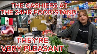 The cashiers  at the 24hr food stand they're very pleasant @BRONX NYC 🇺🇸 🇲🇽 🇯🇲
