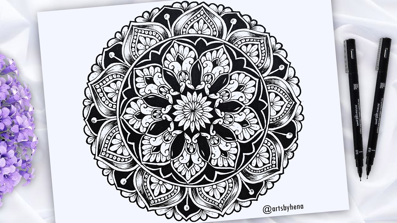 How To Draw Mandala Art For Beginners | Mandala Art - YouTube