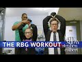 Stephen works out with ruth bader ginsburg