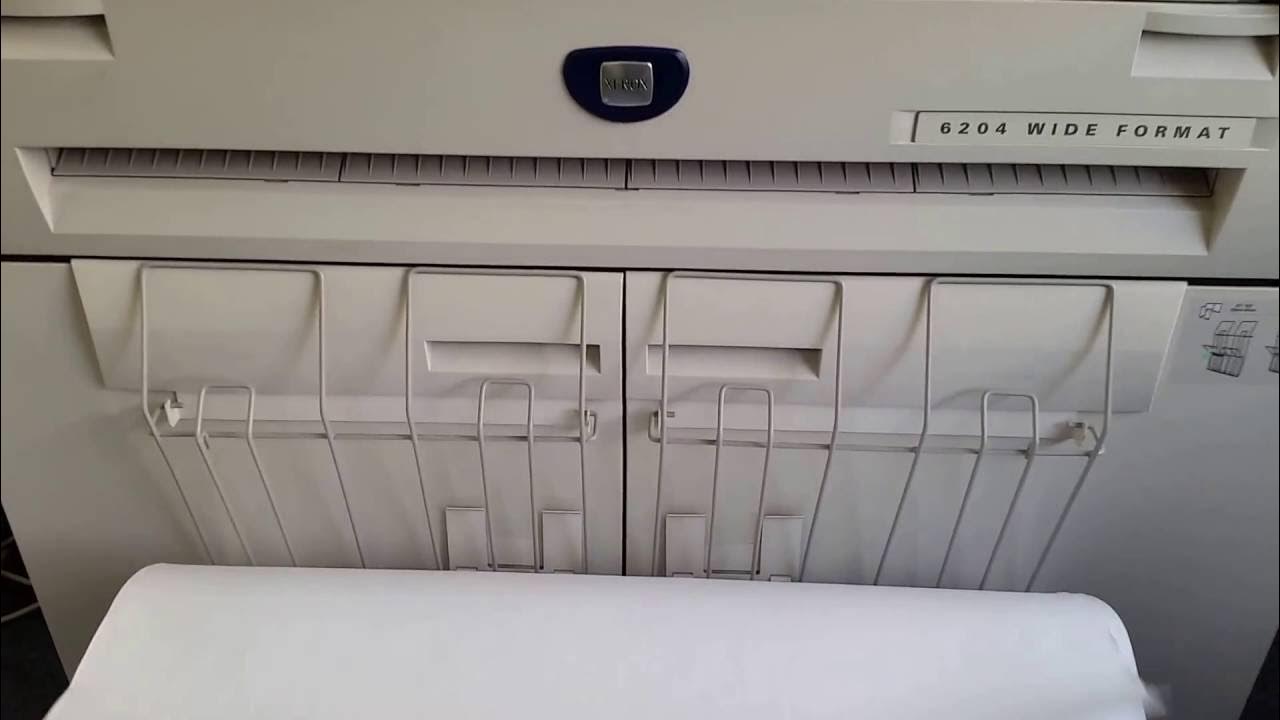 Xerox 6204 Wide Format Plan Printer in Action YouTube