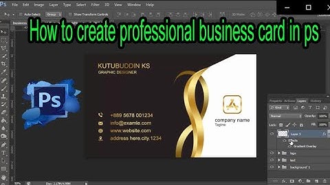 Business card design in photoshop cs6 part1 |Back | Blue|How to create professional business card ps