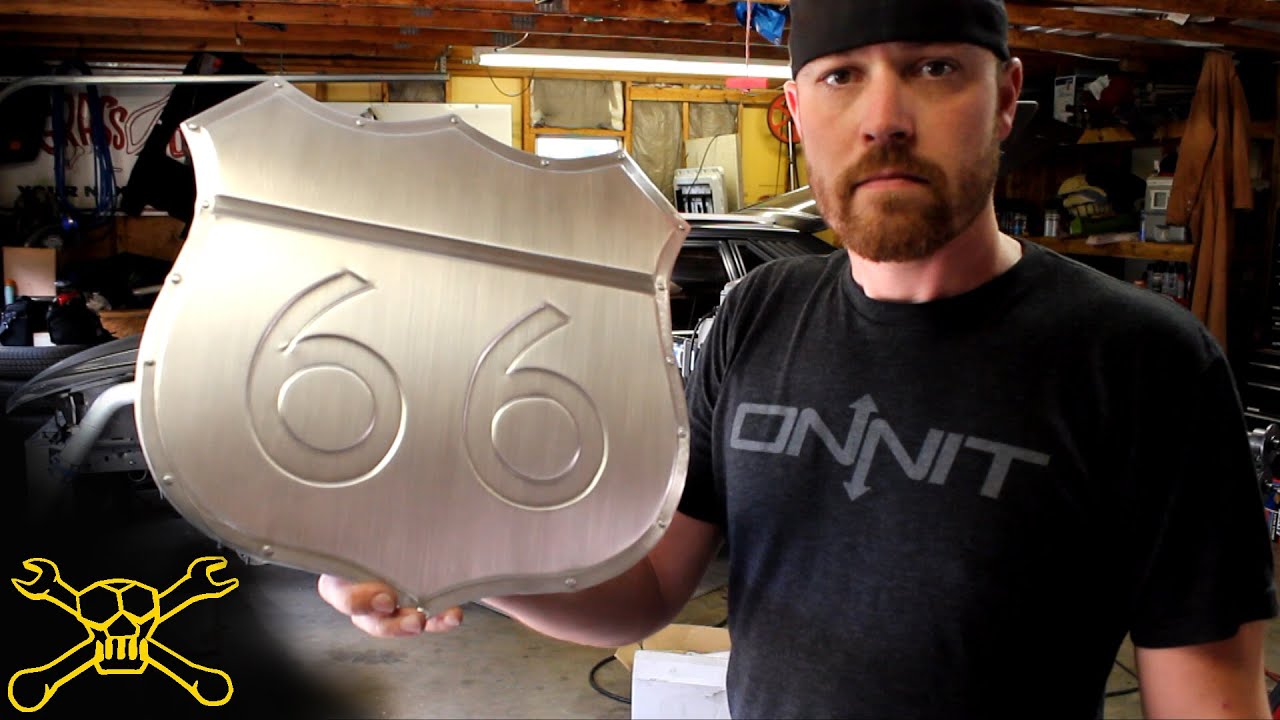 Making A Route 66 Sign With A Bead Roller