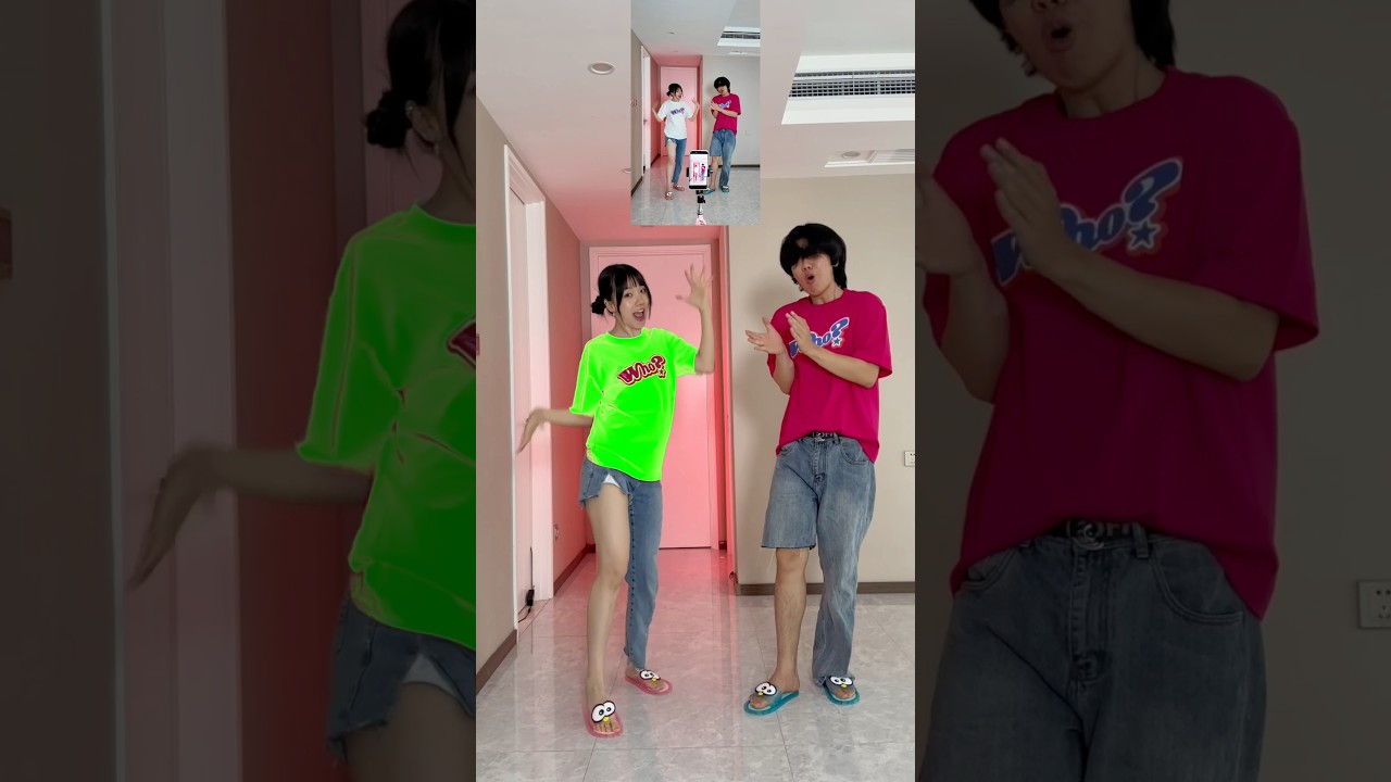 1, 2, 3, 4 color change!✨🎨#dance #behindthescenes #funny #couple