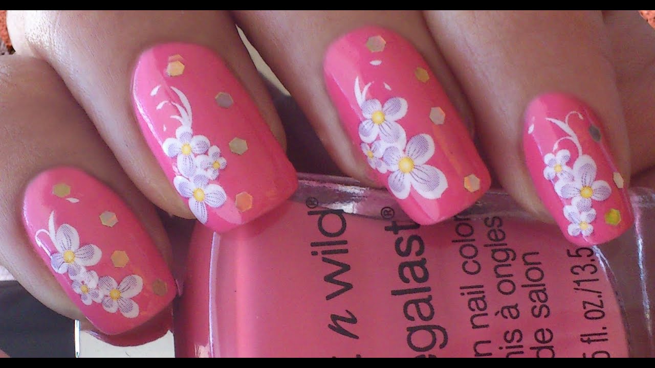 Water Decals Nail art - YouTube