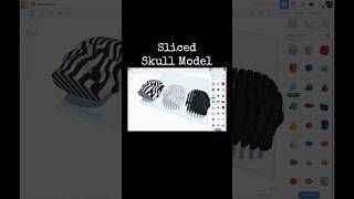TinkerCAD Tips!  Sliced Skull Model.                  #tinkercad #caddesign #3dprintable #3dprinting