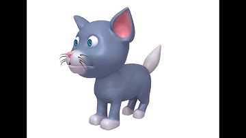 3D Model Cat Cartoon at 3DExport.com