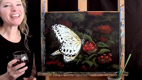 Learn to Paint BUTTERFLY AND FLOWER with Acrylic | Paint and Sip at Home | Step by Step Tutorial