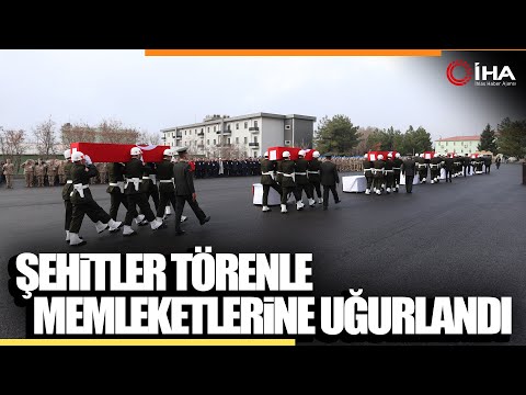 Pençe-Kilit Şehitleri Memleketlerine Törenle Uğurlandı