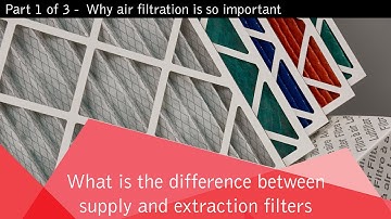 Jasun - What is the difference between supply and extraction filters (1 of 3)