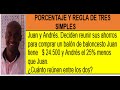 PORCENTAJE Y REGLA DE TRES SIMPLES