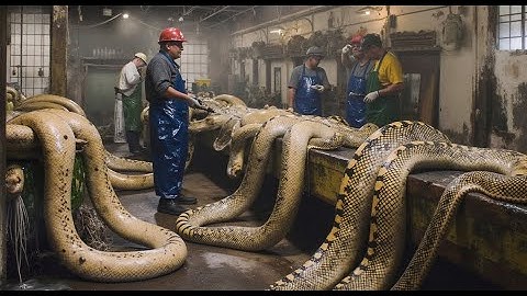 How Python Skins Make Millions - Inside the Snake Farm and Processing Plant
