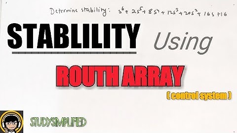 Auxiliary equation in routh array (CONTROL SYSTEM)