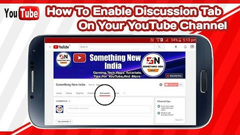 How To Enable Discussion Tab On Android Mobile (HINDI) Video | Something New India