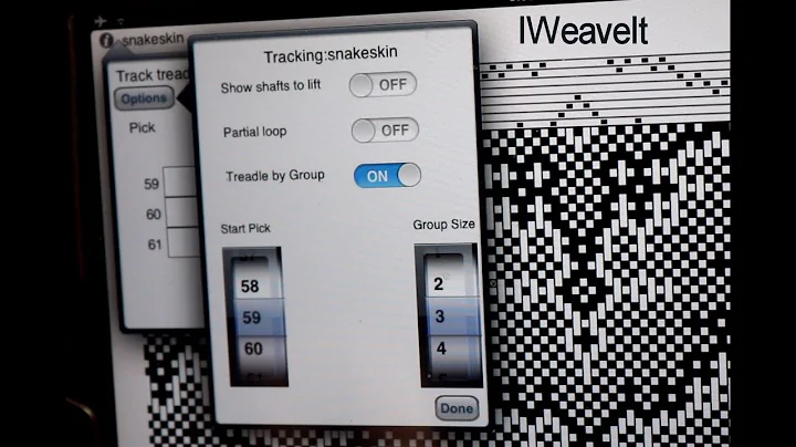 IWeaveIt program for hand weavers on a loom.