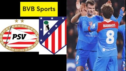 PSV Eindhoven 2-3 Atletico Madrid. Champions League Tore Goals Commentary