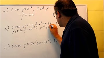 Examples of the Power Rule for Derivatives (Polynomials)