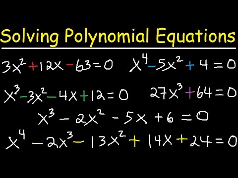 Solving Polynomial Equations By Factoring And Using Synthetic