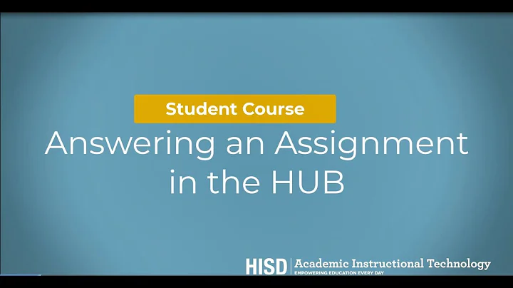 Student Course   Answering an Assignment with an a...