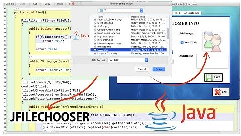 GUI JAVA - Then Save in DATABASE - AND FINALLY JTABLE - JFILECHOOSER - Part 4