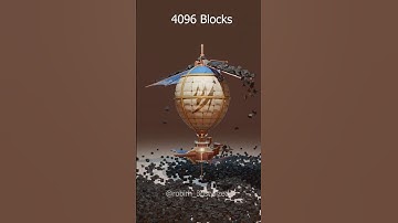 3D Blocks Simulation in Stylized Airship #blender3dmodelling #blender3danimation #animation