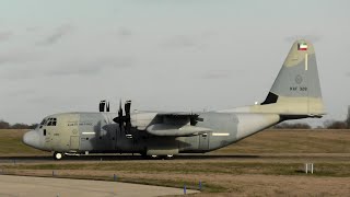 Late Touch Down | Kuwait Air Force KC-130J 328 | Cambridge Airport