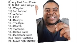 Rating the First Date List restaurants  #firstdate #resturant