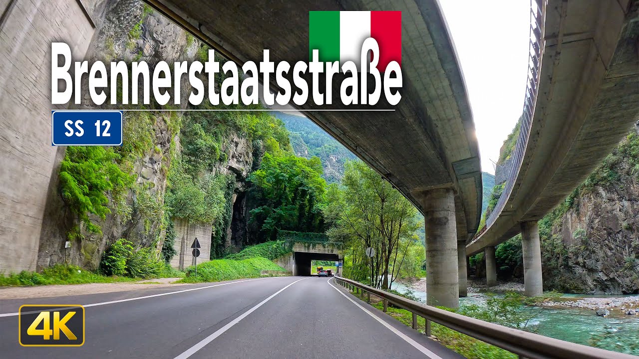 Driving Waidbruck/Ponte Gardena to Bolzano/Bozen on the Brennerstaatsstraße, Italy 🇮🇹