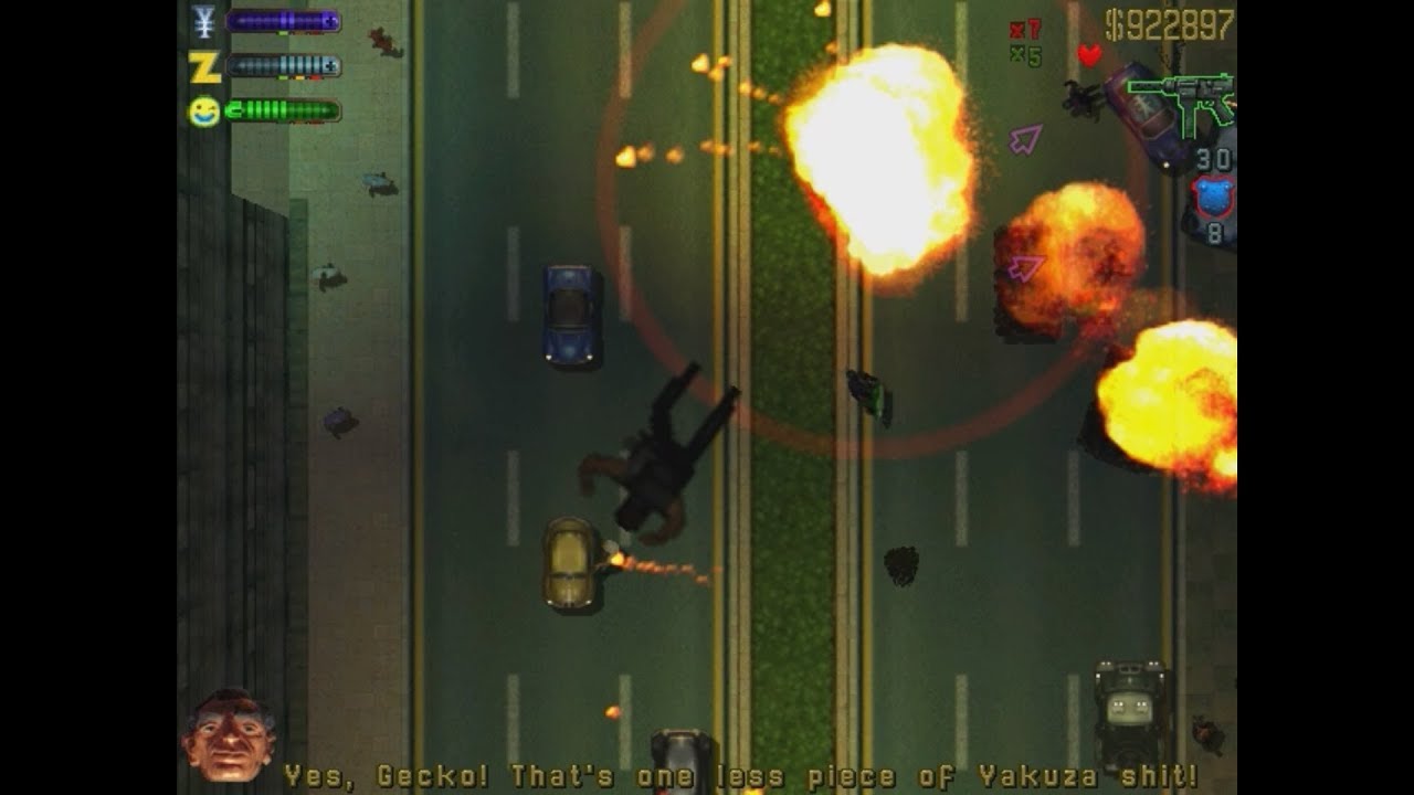 GTA2 - Downtown District - All Zaibatsu Missions & Tutorial 