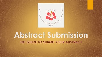 Instructions for Abstract Submission for the 7th Asian Cognitive Behavior Therapy Conference 2021